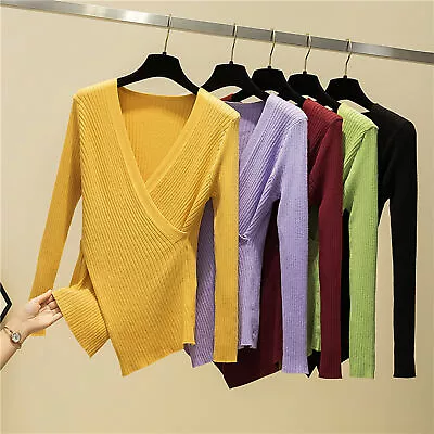Sweater Top Thick Coldproof Korean Style Women Pure Color Sweater Jumper Elastic • $34.21