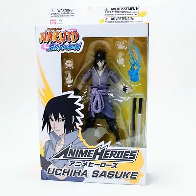 $29.99 • Buy Bandai Anime Heroes Naruto Shippuden Uchiha Sasuke W/ Effects 6  Action Figure