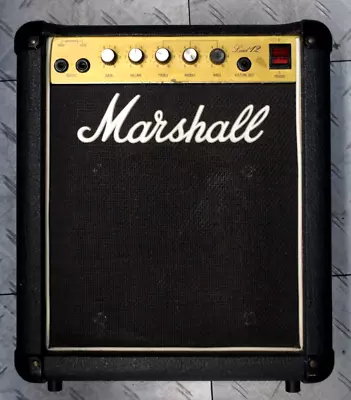 Marshall Lead 12 1x10 Combo Solid State Guitar Amplifier Vintage Amp Black Gold • $229.99