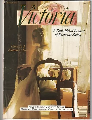 Vintage VICTORIA Magazine SUMMER 1988 Crafts Home & Garden Antiques Fashion • $11