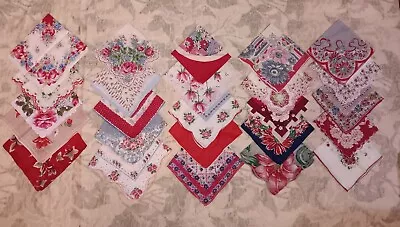 Lot Of 25 Floral Handkerchiefs • $21.27