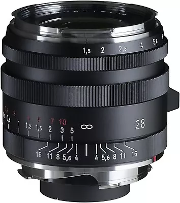 Voigtlander Lens NOKTON Vintage Line 28mmF1.5 Aspherical Type I VM Mount Black • $814.24