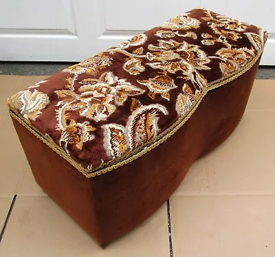 Mid 20th Century Fully Upholstered Blanket Box Ottoman • £25