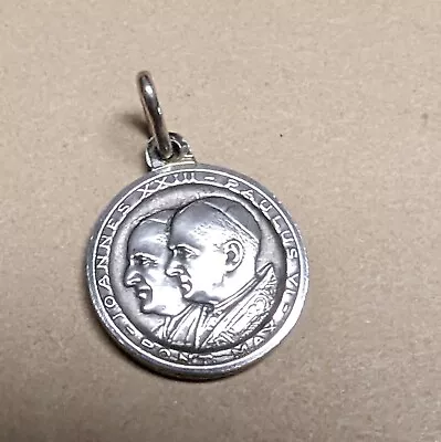 1965 Catholic Pope John XXIII Paul VI Pont Max 2nd Vatican Council Pendant 49595 • $29.95