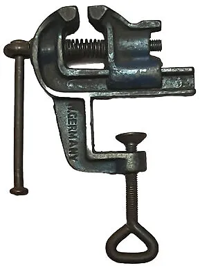 $13.85 • Buy German Watchmakers Jewelers Mini Bench Vise  Antique Cast Iron Vintage Tool