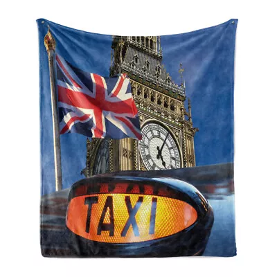 Union Jack Soft Flannel Fleece Throw Blanket Urban Country • £30.99