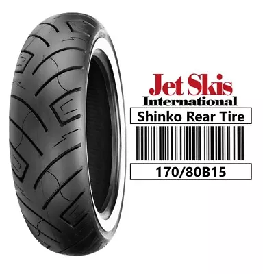 170/80-15 Shinko 777 Heavy Duty White Wall Rear Tire • $155.96