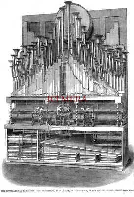 The 'ORCHESTRION' By M Welte Of Vohrenbach - Original Antique 1862 Print 160/E • $4.28