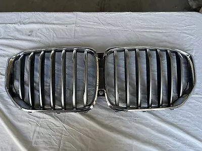 2019 2021 Bmw X5 Front Upper Grill Chrome W/o Night Vision 20240006541441 Oem • $199