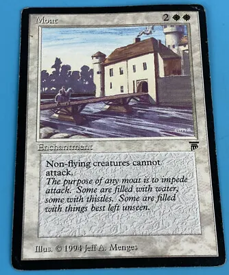 MTG Magic The Gathering Moat Legends English HP Heavy Play G Good White Rare • $1488.88