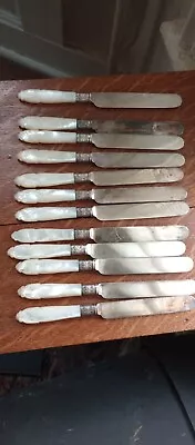 Antique Victorian J.E Caldwell Mother Of Pearl Handle Knives • $148.99