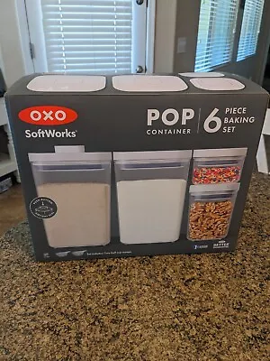 $58.99 • Buy OXO SoftWorks 6-Piece POP Container Baking Set Brand New Airtight Seal Button