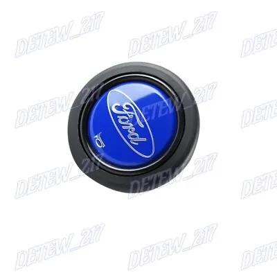 New Horn Button Blue / Black Fits All Ford MOMO RAID NRG Steering Wheel Sport • $24.88