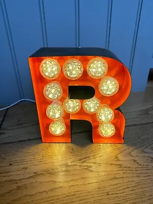 Awesome Reclaimed Light Up Fairground Letter 'R’ Metal  21cm Working • £29.99