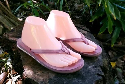 Ugg 1000137 Kayla Purple Pink Leather Flip Flop Sandals Shoes Womens Size 6 • $19.95