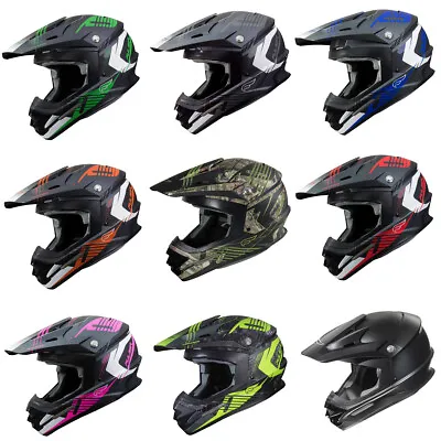 Adult Fulmer MX Helmet - 201 ZEN - ATV UTV Dirt Bike Off Road SxS DOT Approved • $49.95