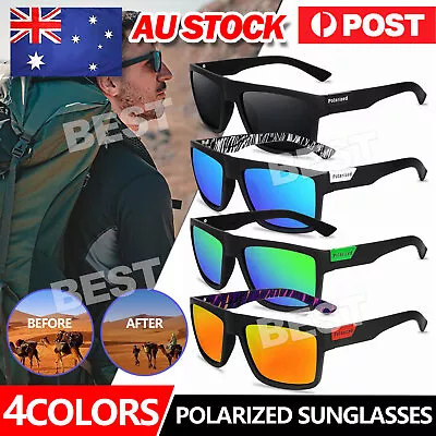 $7.95 • Buy Men Sunglasses UV400 Polarized Glasses Fishing Sports Driving WrapAround Eyewear