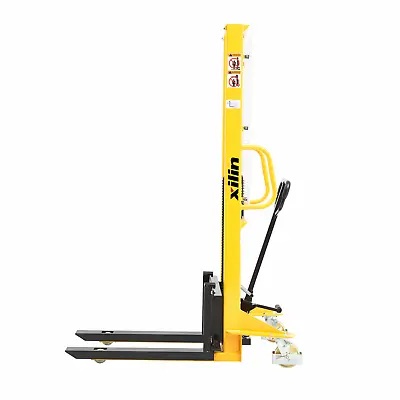 Manual Pallet Stacker 1100lbs Fixed Leg Hydraulic Hand Stacker 63  Lifting High • $1299