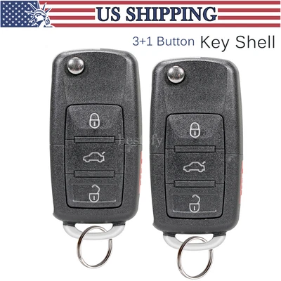$12.88 • Buy 2 Flip Car Key FOB Shell Case For Volkswagen VW Mk4 MK5 Beetle Golf Jetta Passat