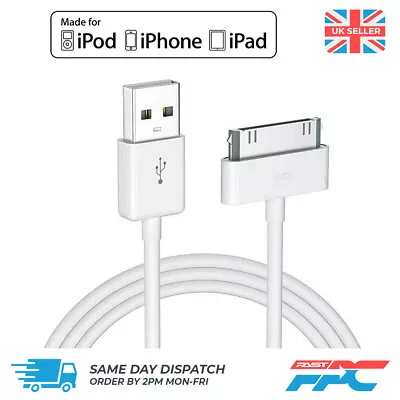 For IPhone IPad IPod Classic - 1m Old Type USB Charging Data Sync Cable Lead 30p • £2.89