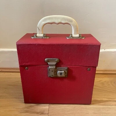 Vintage 1960's Vinyl Record Carry  Case 7'' Record LP Storage Record  BOX • £5.99