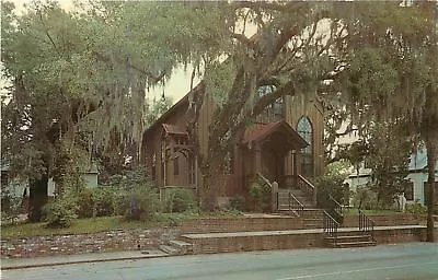 Mt Pleasant South Carolina~St Andrews Episcopal Church~Spanish Moss~1960s PC • $5