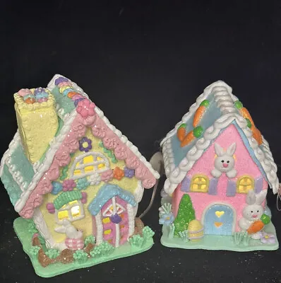 Easter Light Up Gingerbread House Candy Martha Stewart Pink Yellow Dough Per1 • £26.99