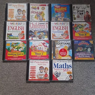 14x Pc Cd Rom Game Software Educational Bundle Joblot Children Kids Reading Vgc • £29.99