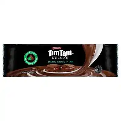 Arnott's Tim Tam Deluxe Dark Choc Mint 175g Chewy Chocolate Coated Biscuits NEW • $12.50