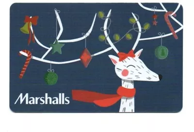 Marshall's Reindeer With Ornaments In Antlers Gift Card No $ Value Collectible • $2.49