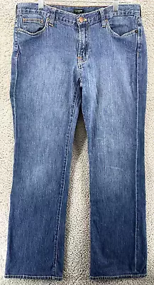 J CREW Jeans Women's Size 34x30 Hipslung Bootcut Low Rise Medium Wash Cotton • $2