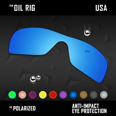 $6.99 • Buy Anti Scratch Polarized Replacement Lenses For-Oakley Oil Rig Options