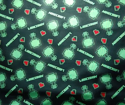 Minecraft Video Game Fabric Cotton -Springs Creative -  By The HALF YARD • $5.50
