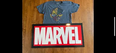 Marvel Comics The Avengers T Shirt L Sign Logo Display Wall Art Artwork Stan Lee • $124.99