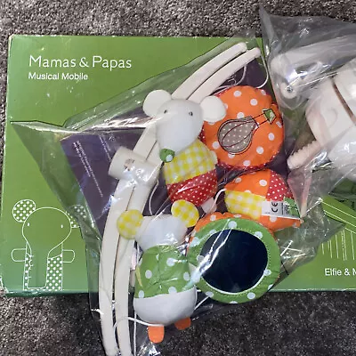 Mamas And Papas Musical Mobile New Mouse Elfie And Mop Baby  • £20