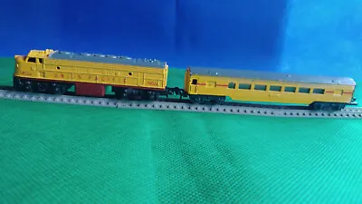 Lone Star Union Pacific Loco 1402A With 1 Coach. Die Cast N Gauge. • £12