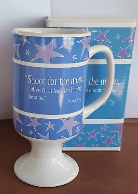 Mary Kay SHOOT FOR THE MOON Pedestal Coffee Tea Mug Cup NEW In Box MIB • $15.50
