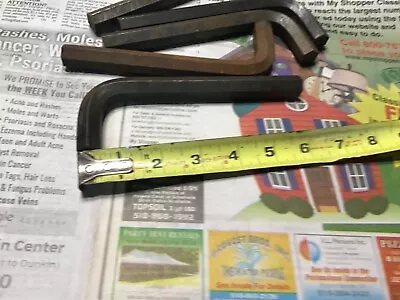 Allen 9/16  L Shape Wrench Key  6” Long. 5 Pcs. • $8