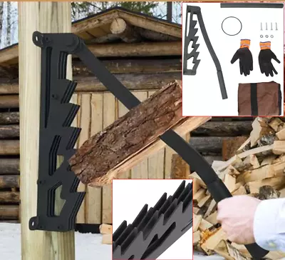 Portable Wall Mounted Wood Kindling Splitter & Firewood Carrier Gloves Handle • $80