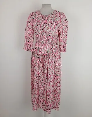 £14.99 • Buy Women's M&S Belted Midi Dress Pink Multicoloured Floral NEW F2