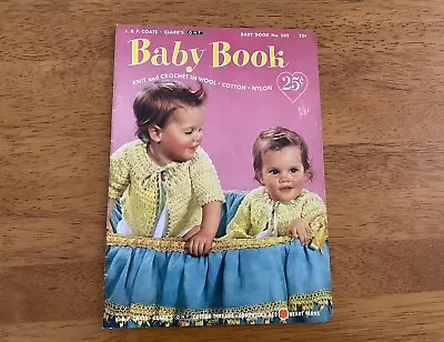 Baby Book Knit Crochet Pattern Magazine Vtg 50s Cute Kids Clothes Accessories • $10