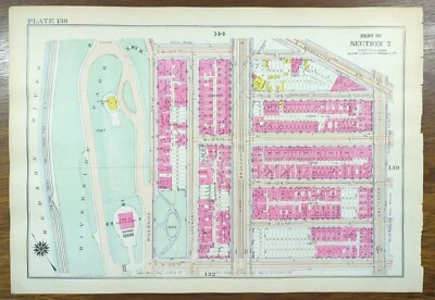 £93.38 • Buy 1916 MORNINGSIDE HEIGHTS MANHATTAN NEW YORK CITY Land Street Map RIVERSIDE PARK