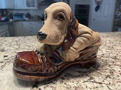 Vintage Royal Haeger Basset Hound Dog In Shoe Planter  • $48.75
