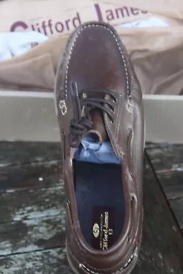£63 • Buy Mens Brown Deck Shoes Leather Uppers Rubber Soles Size 12(uk),46 (euro)