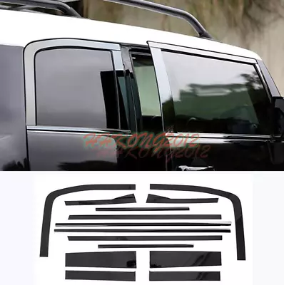 For Toyota FJ Cruiser 07-2014 Black Windows Strip Cover Pillar Posts Trim*14 • $364.31