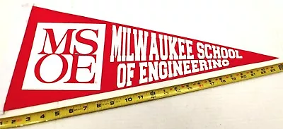 Vintage Milwaukee School Of Engineering Pennant Felt Pennant 24  {f80} • $48