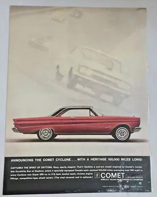 1965 Mercury Comet Cyclone Car Print Ad Automobile Paper Advertisement Vntg 3424 • $12