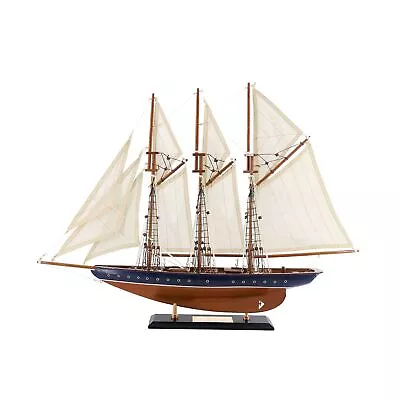 25  Wooden Sailboat Model Sailing Yacht Atlantic Schooner Ship Scale Replica ... • $144.64