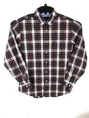 NAUTICA Men's Medium Long Sleeve Multicolor Check Button Shirt Cotton Casual A68 • $3.75