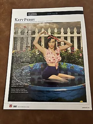 KATY PERRY | 2008 Q Magazine ONE OF THE BOYS Album Review | Collectible Original • £6.50